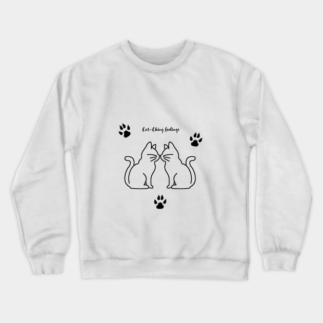 Cat Crewneck Sweatshirt by Nanjibamorshed 